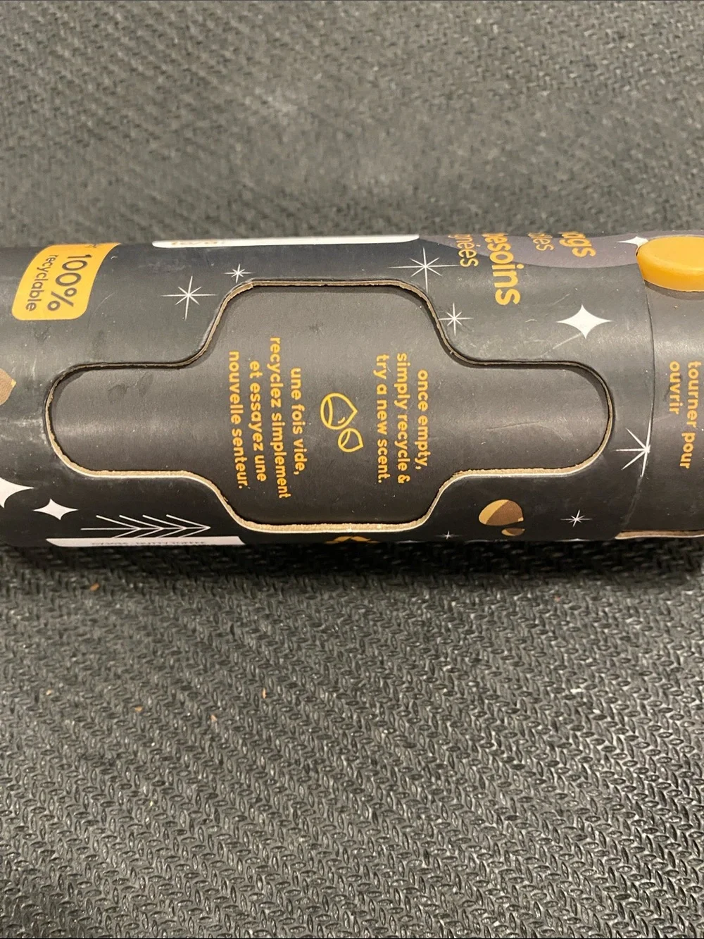Poop Bag Dispenser with Handles — Yellow/Black
